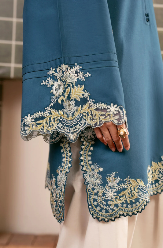 2PC Unstitched Lawn Embroidered Shirt with Lawn Trouser - RC 1092