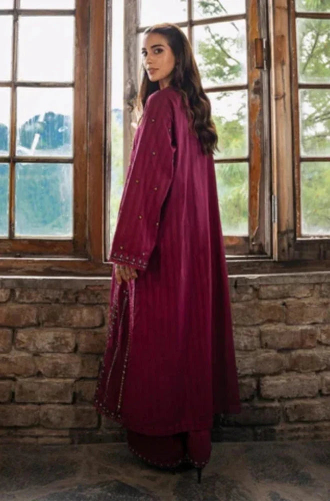 Sapphire - 3PC Unstitched Khaddar Embroidered Shirt with Khaddar Trouser - RC 1122