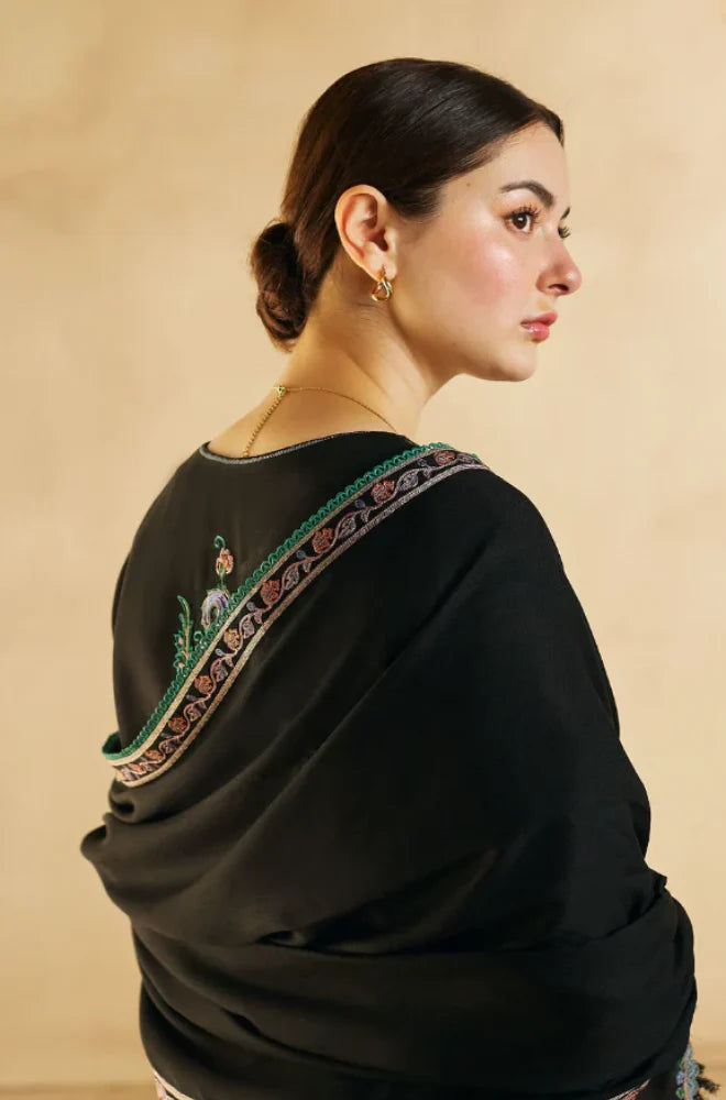 Zara Shah Jahan - 3PC Unstitched Dhanak Embroidered Shirt with Digital Printed Dhanak Shawl and Trouser - RC 1128