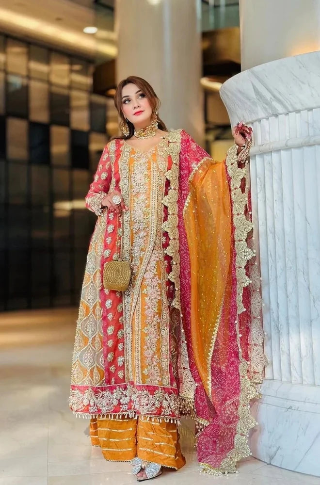 EXCLUSIVE UNSTITCHED EMBROIDERED DRESS - RC 1329