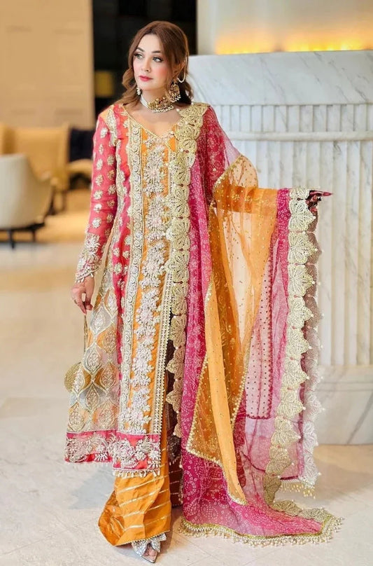 EXCLUSIVE UNSTITCHED EMBROIDERED DRESS - RC 1329