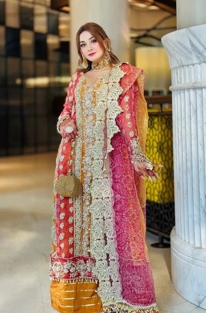 EXCLUSIVE UNSTITCHED EMBROIDERED DRESS - RC 1329