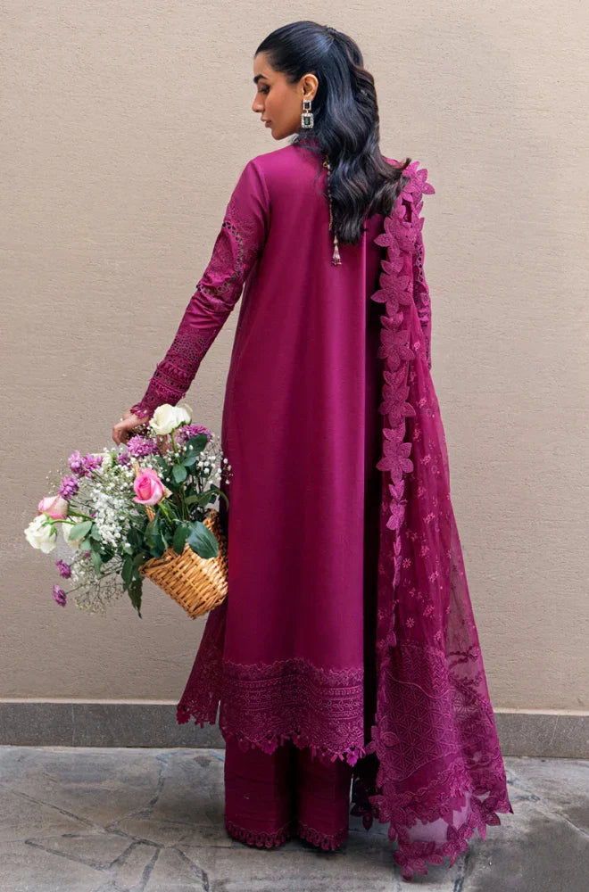 Qalamkar - 3PC Lawn Embroidered Shirt with Embroidered Slub Net Dupatta - RC 1003