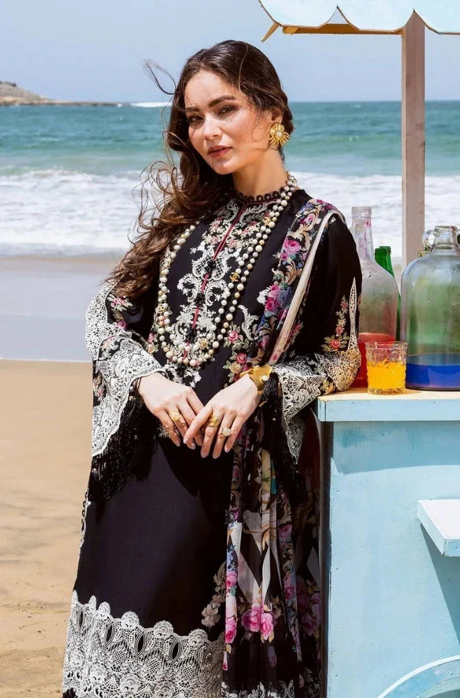 Elaf - Lawn 3PC Unstitched Embroidred Shirt with Printed Chiffon Dupatta - RC 1004