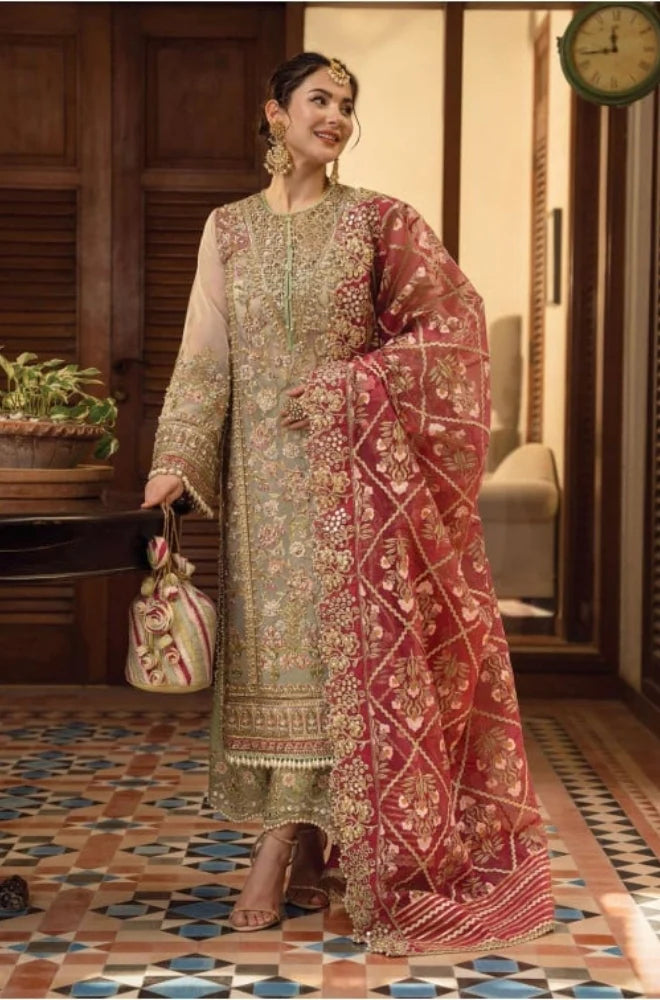 EXCLUSIVE UNSTITCHED EMBROIDERED DRESS - RC 1334