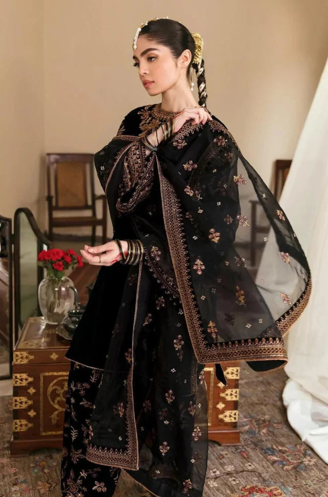 Velvet Wedding Collection - Black Fabric - RC 1338