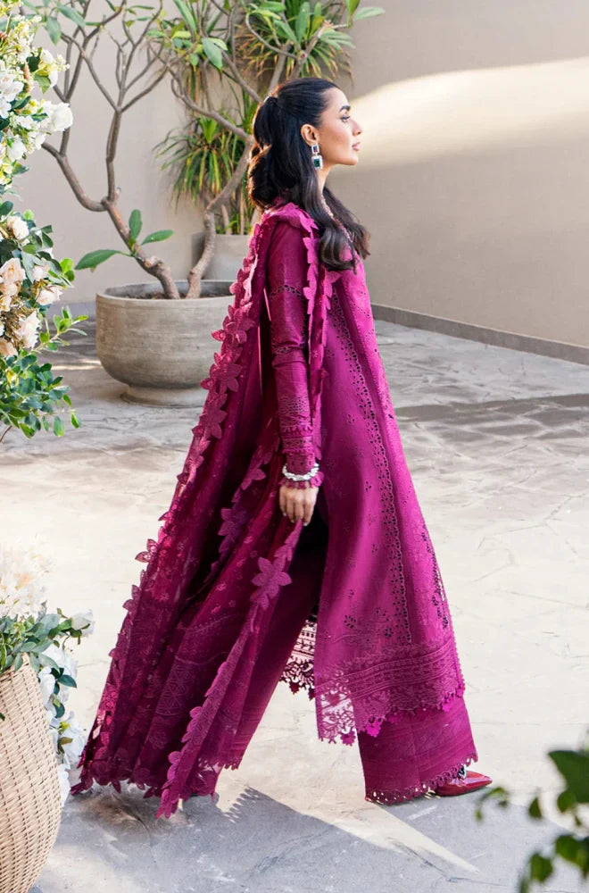 Qalamkar - 3PC Lawn Embroidered Shirt with Embroidered Slub Net Dupatta - RC 1003