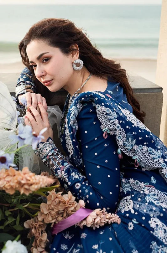 3PC Lawn Embroidered Shirt with Embroidered Chiffon Dupatta - RC 1016