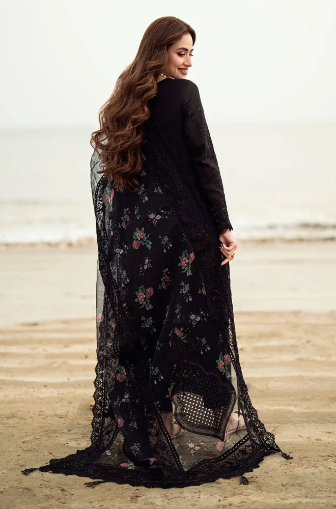 NUREH - 3PC LAWN EMBROIDERED SHIRT WITH CHIFFON PRINTED EMBROIDERED DUPATTA AND TROUSER - RC 1017