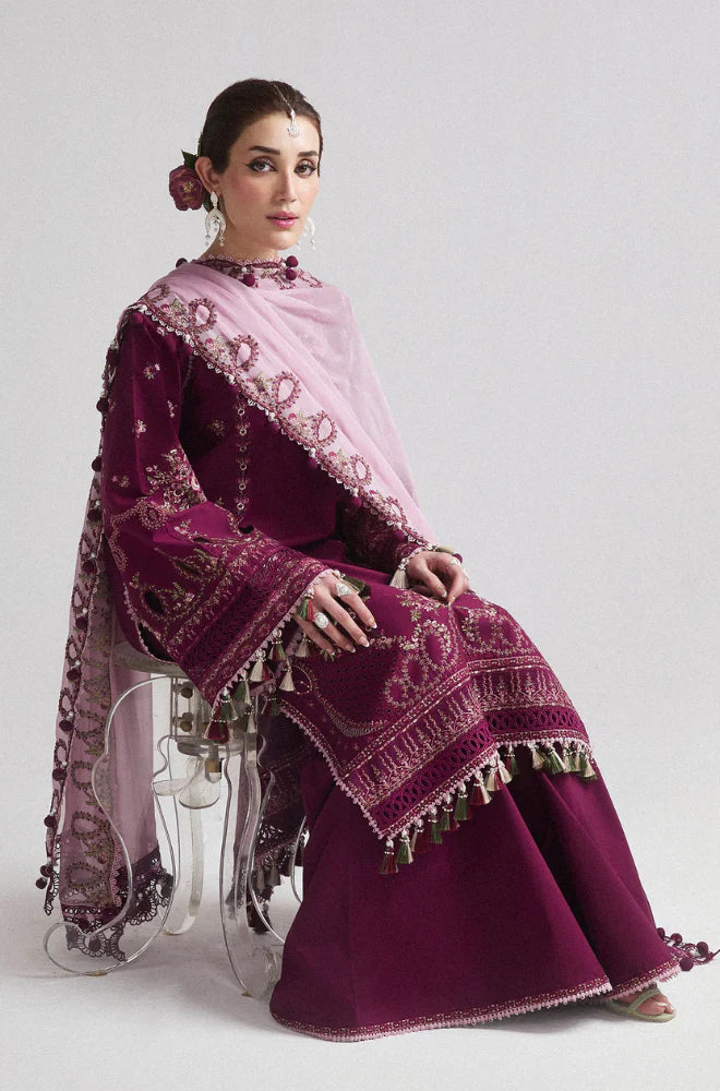 Embroidered Dhanak Unstitched 3PC Set - RC 1162