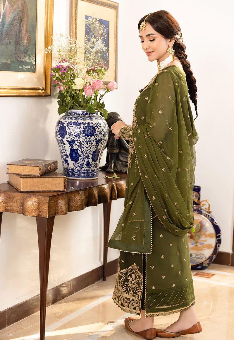 Heavy Embroidered Chiffon Shirt With Heavy Embroidered Dupatta - RC 1365