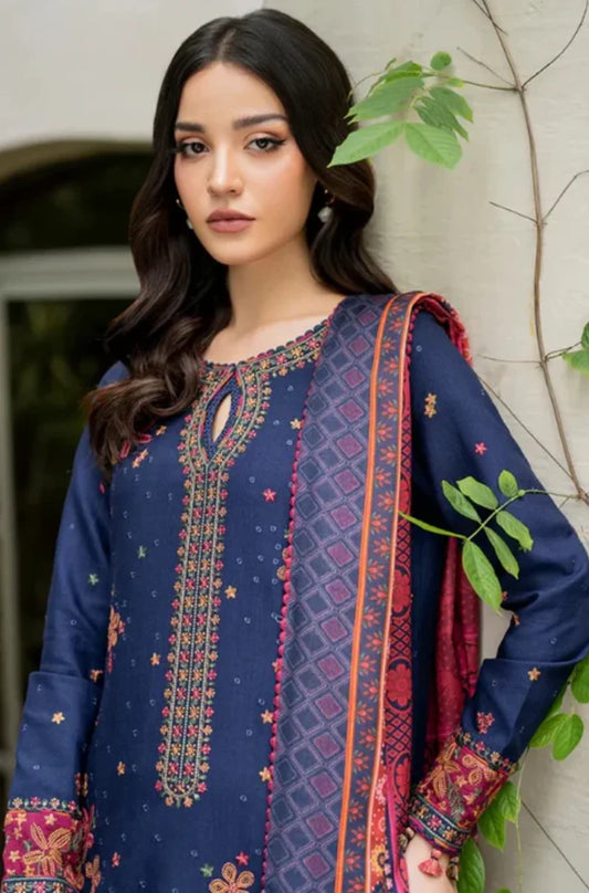 3PC Unstitched Luxury Dhanak Embroidered Suit - RC 1171