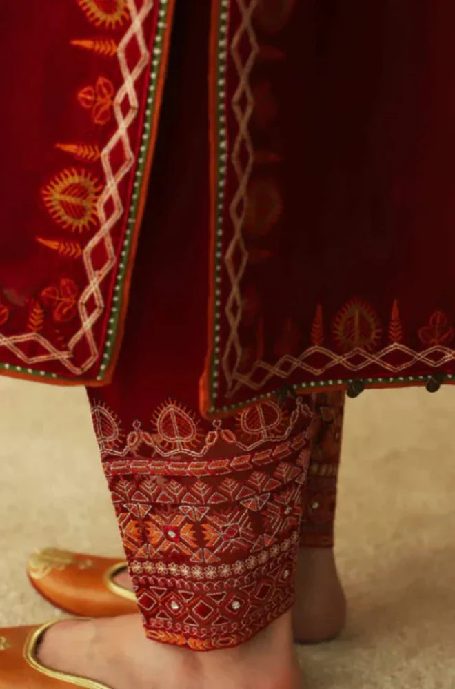 Embroidered Dhanak Unstitched 3PC Set - RC 1173