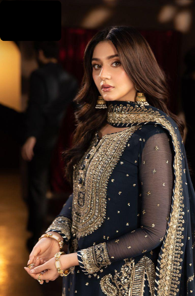 3PC Chiffon Embroidered Unstitched Collection - RC 1374