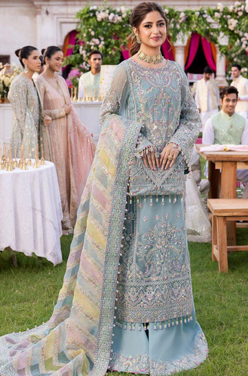 3PC Unstitch Embroidery Wedding Collection - RC 1323