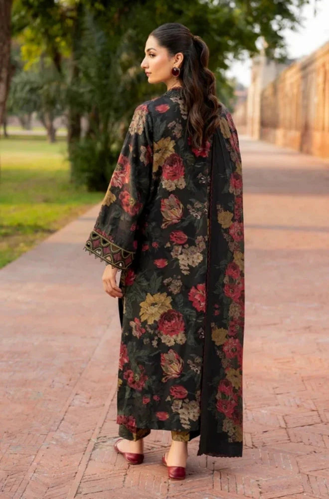 3PC Unstitched Printed Khaddar Shirt with Printed Khaddar Dupatta and Same Printed Trouser - RC 1513