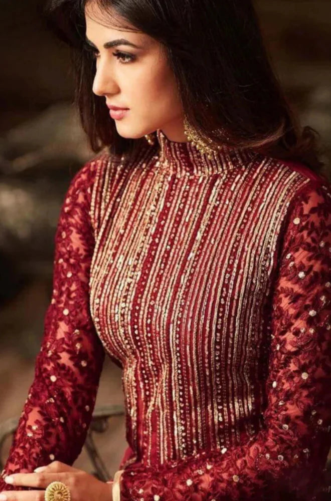3PC Unstitched Indian Chiffon Maxi - RC 1317