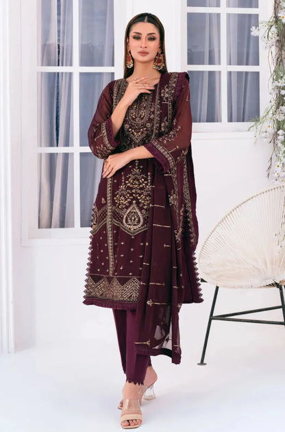 Formal Collection - Noorma Kaamal - Lallaria Embroidered Chiffon Suit Unstitched - RC 1319