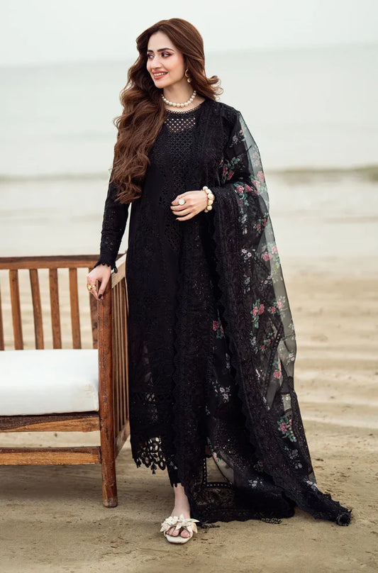NUREH - 3PC LAWN EMBROIDERED SHIRT WITH CHIFFON PRINTED EMBROIDERED DUPATTA AND TROUSER - RC 1017