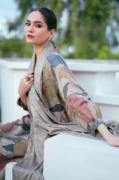 3PC Unstitched Printed Khaddar Shirt with Printed Khaddar Dupatta and Same Printed Trouser - RC 1520