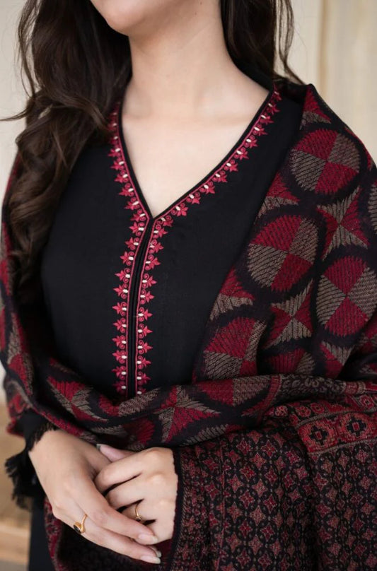 Aisling - 3PC Unstitched Lawn Embroidered Shirt with Swiss lawn Dubatta and Trouser - RC 1011