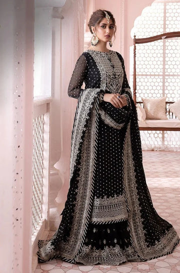 3PC EXCLUSIVE UNSTITCHED EMBROIDERED CHIFFON DRESS - RC 1333