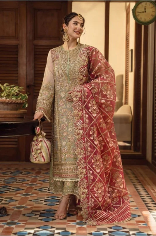 EXCLUSIVE UNSTITCHED EMBROIDERED DRESS - RC 1334