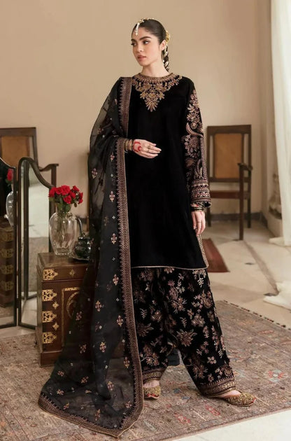Velvet Wedding Collection - Black Fabric - RC 1338