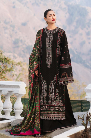 3PC Unstitched Lawn Embroidered Shirt with Printed Dupatta - RC 1083