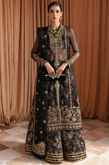 3PC Unstitched Organza Embroidered Suite - RC 1343