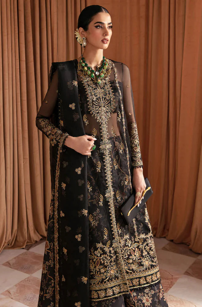 3PC Unstitched Organza Embroidered Suite - RC 1343