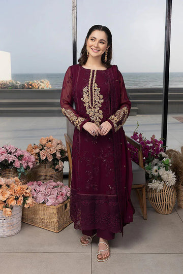 3PC Unstitched Fully Heavy Embroidered Chiffon Dress - RC 1359