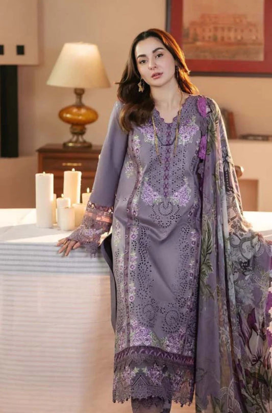 3PC Unstitched Dhanak Embroidered Shirt with Dhanak Embroidered Dupatta - RC 1160