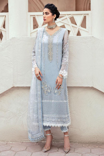 3PC Unstitched Full Heavy Embroidered on Organza - RC 1363