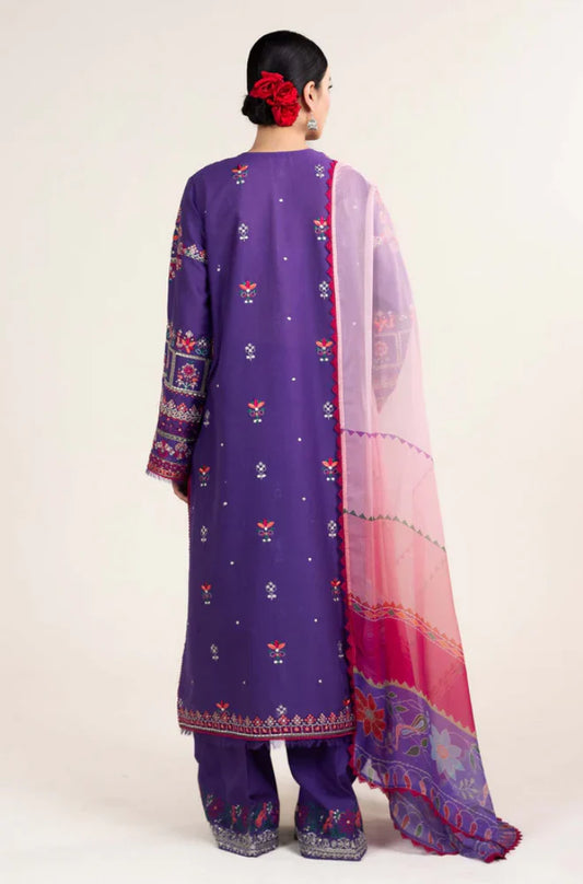 Embroidered Dhanak Unstitched 3PC Set - RC 1164