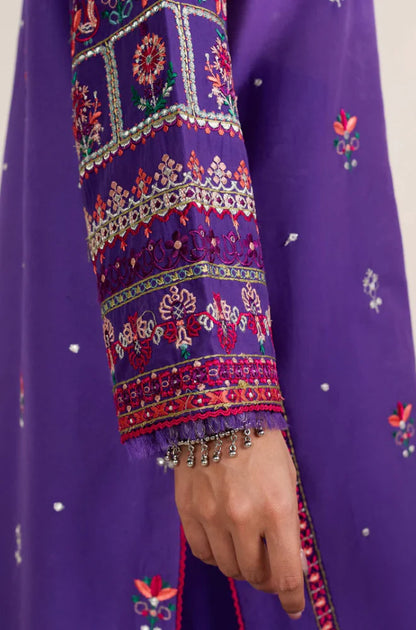 Embroidered Dhanak Unstitched 3PC Set - RC 1164