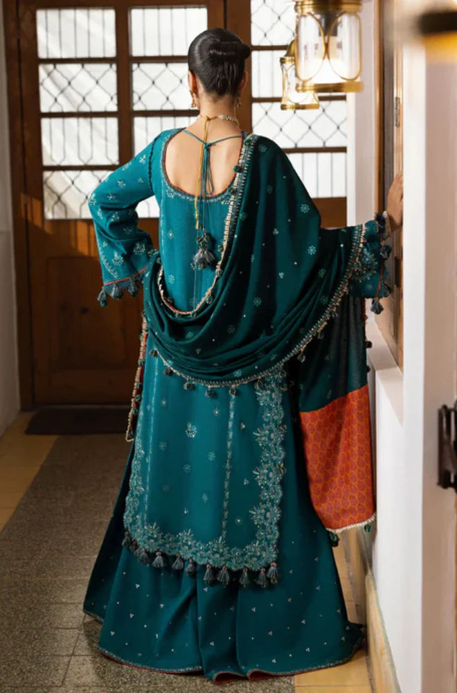 Embroidered Dhanak Unstitched 3PC Set - RC 1166