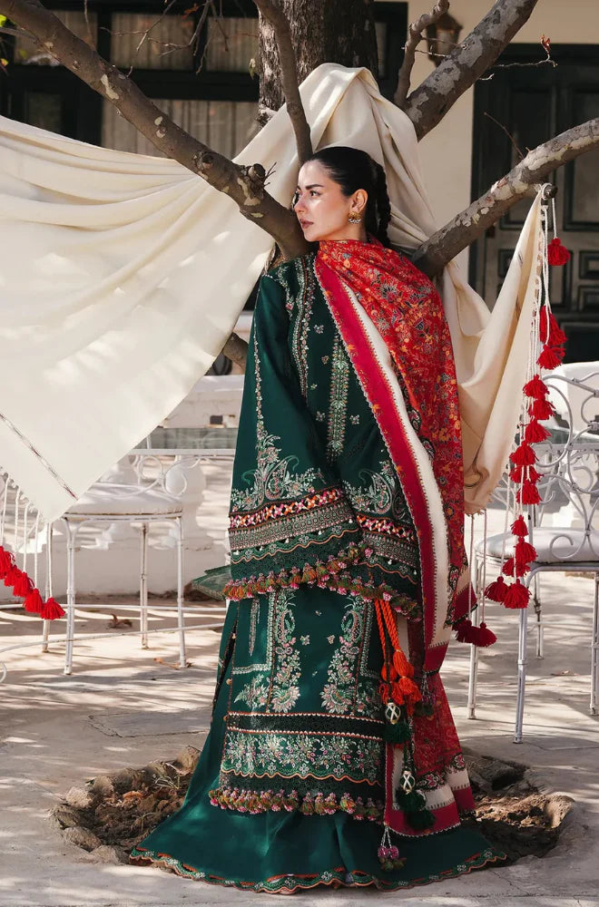 Embroidered Dhanak Unstitched 3PC Set - RC 1168