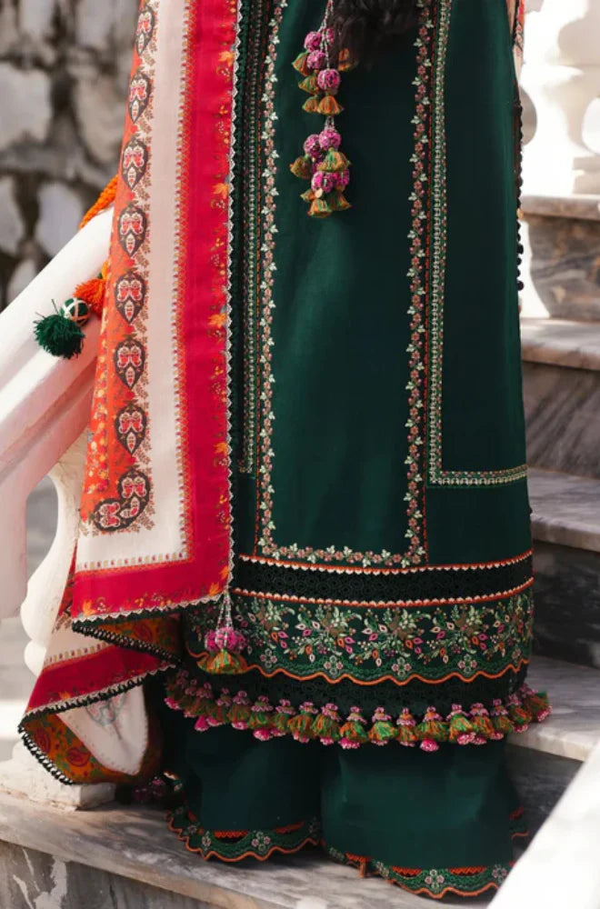 Embroidered Dhanak Unstitched 3PC Set - RC 1168