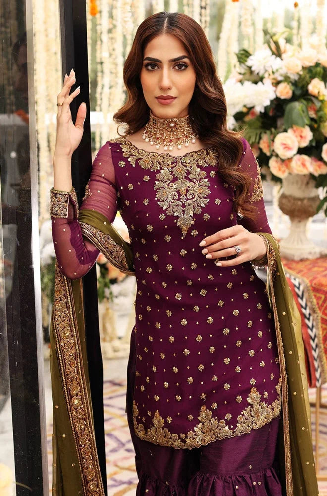 Full Heavy Embroidered Neck With Adda Front & Sequence With 2 Side Embroidered Border Dupatta - RC 1368