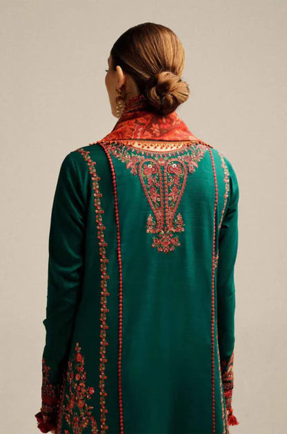 Embroidered Dhanak Unstitched 3PC Set - RC 1170