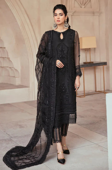 3PC Unstitched Fully Heavy Embroidered Net Dress - RC 1372