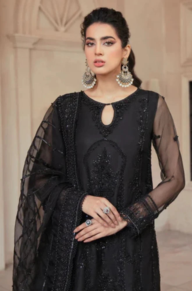 3PC Unstitched Fully Heavy Embroidered Net Dress - RC 1372