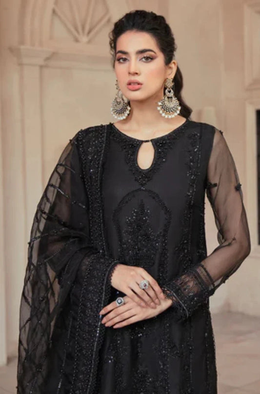 Fully Heavy Embroidered Front Hand Work On Net With Net Sequence Embroidered Dupatta With Four Side Eplic - RC 1372