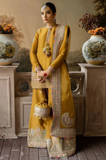 3PC Unstitched Fully Heavy Embroidered Dress - RC 1373