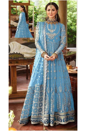 3PC Unstitched Net Handwork Embroidered Maxi Wedding Collection - RC 1377