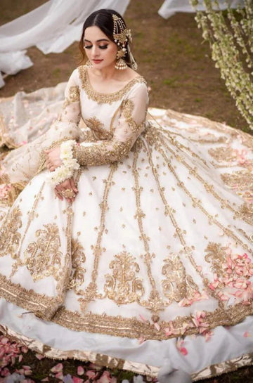 3PC Unstitched Net Sequence Luxury Embroidered Maxi Wedding Collection - RC 1378