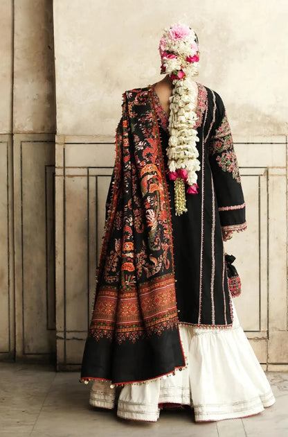 3PC Luxury Fully Embroidered Front With Digital Printed Shawl - RC 1183