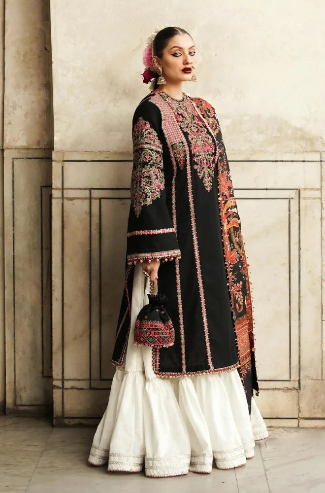 3PC Luxury Fully Embroidered Front With Digital Printed Shawl - RC 1183