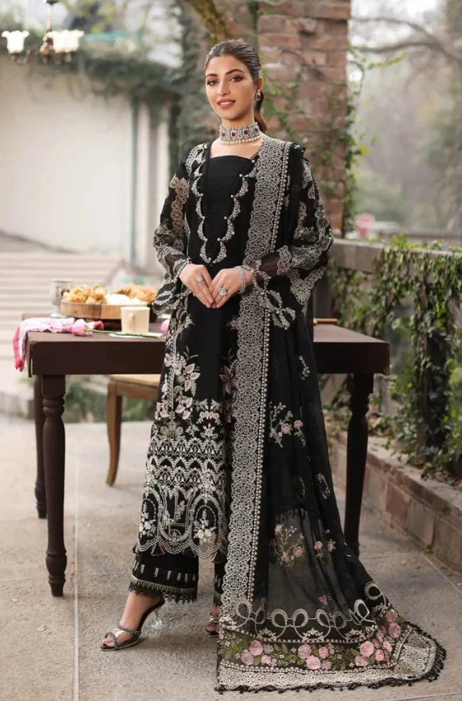 3PC Unstitched Dhanak Embroidered Shirt With Heavy Embroidered Shawl - RC 1185